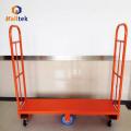 6 wheels Warehouse Metal Plate U Boat Carrinho Carrinho