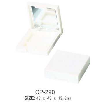 Plastic Square Cosmetic Compact/Eyeshadow Case With Mirror