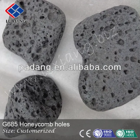 Honeycomb block, G685 black basalt stones