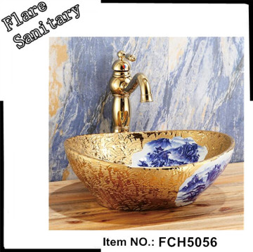 Table top porcelain wash face basin popular design in small size
