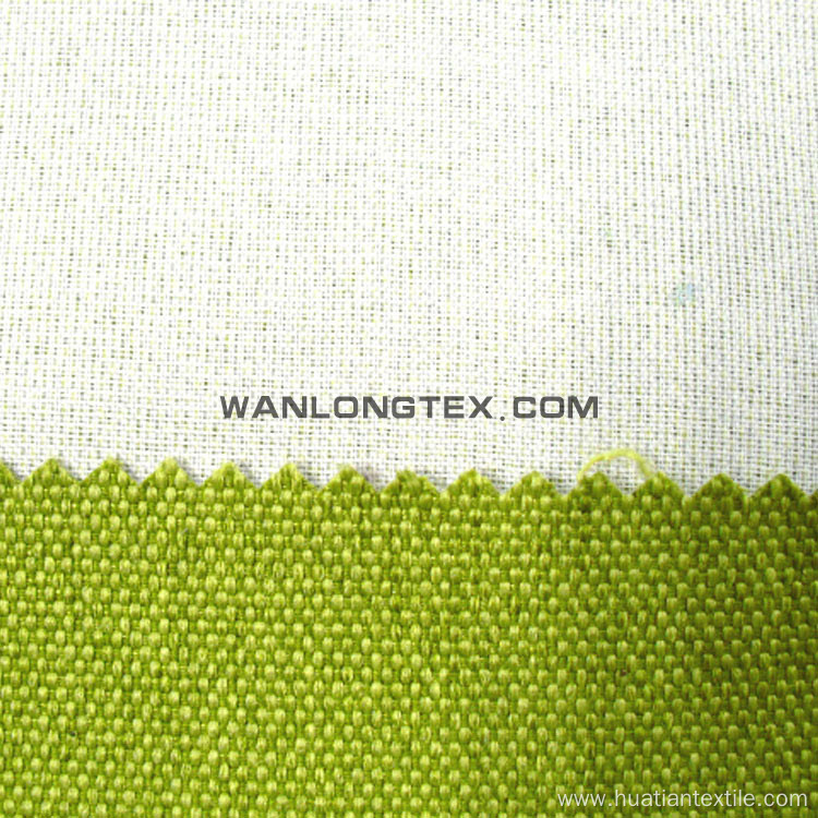 pongee backing 100% polyester linen fabric