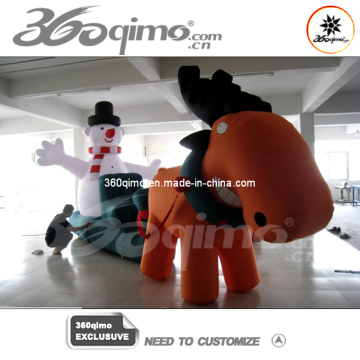 Inflatable Christmas Ornament Snowman and Reindeer (BMCT383)