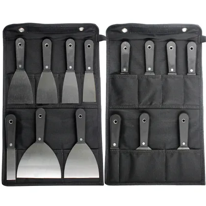 High quality steel putty knife set 7pcs Putty Knife Scraper Blade Plastic Handle Construction Tool Professional bricklayer Tool