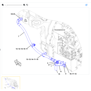 Purchase oil pipe 250-8467 for 140M engine of grader