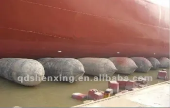 Ship landing or launching of marine rubber airbag