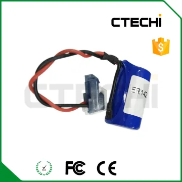3.6v lithium battery 1/2aa er14250 1s1p with connector, battery for water meter