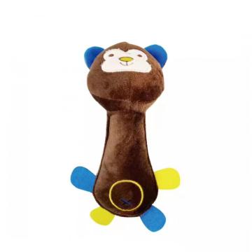 Monkey stick stuffed stuffed pet teething training toy
