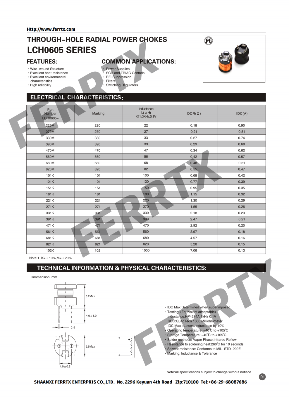 Leaded Inductor LCH