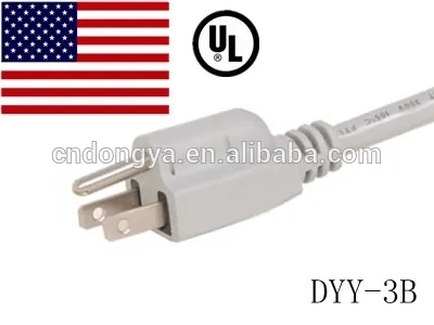 3 Prong 125v America Ac Power cord With Plug