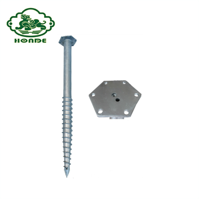 ground screw with hexagon flange