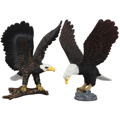 4 Kidns Soft Rubber Toys Simulation White-headed Eagle/Owl Animal Figure Collectible Toys Raptor Animal Action Figures Kids