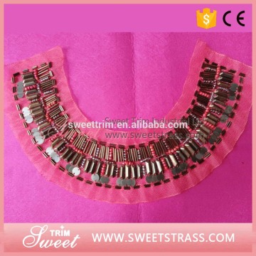 polyester embroidery rose collar lace STRBNT-151