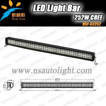 35 inch 252w cree offroad led light bar, led driving light for 4x4 SUV