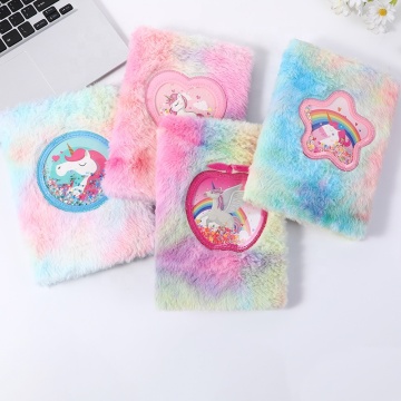 Kawaii Unicorn Fur Notebook: Cute Gradient Diary for Kids' Birthday Gifts