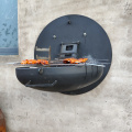 Black wall mounted corten steel bbq grills