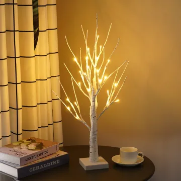 Battery Powered Lighted Birch Tree Decoration for Christmas
