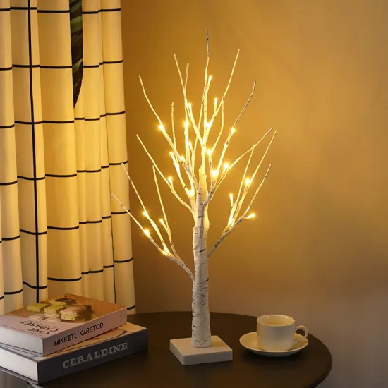 Battery Powered Lighted Birch Tree Decoration for Christmas