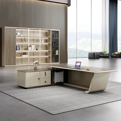 Modern Wood Office Desk with Drawer - Customizable Home Office Computer Desk