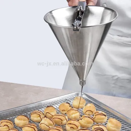 stainless steel cake filler/ Confectionery Dispenser Funnel/chocolate funnel