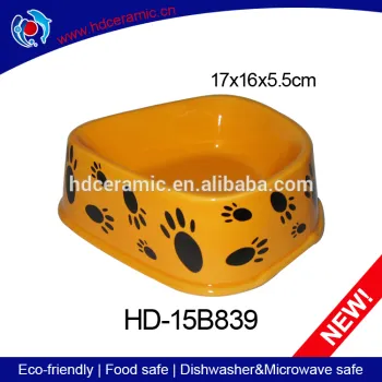 Novelty brightness pet dog feeders and cat food bowl ceramic