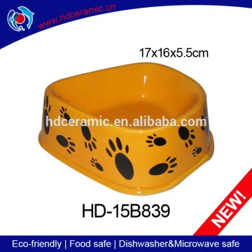 Novelty brightness pet dog feeders and cat food bowl ceramic