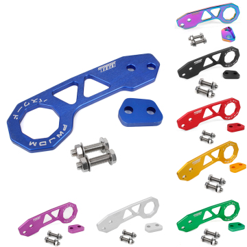 Universal JDM Style Aluminum Alloy Tow Hooks for Car Bumper Traction Towing