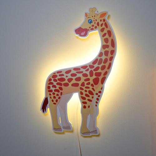 Dekoracyjna lampa ścienna żyrafy do pokoju dziecięcego