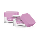 OEM Logo personnalisé acrylique meilleure qualité 50g 30g carré transparent transport cosmétique pots de crème pour visage en plastique avec couvercles