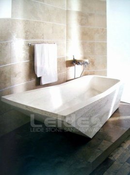 Travertine bathtub