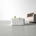 Marmorter quadratischer weißer Betontisch