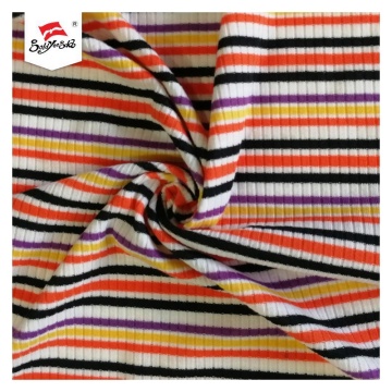 Rib Knit Fabric With Good Extensibility Curling Edge