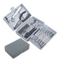 Kit de ferramentas manuais para uso doméstico profissional com caixa de plástico