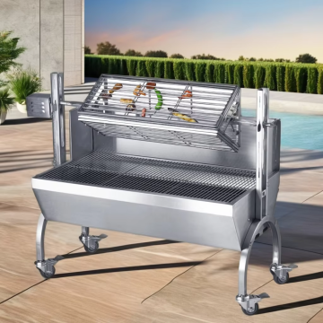 2025 Factory Price Charcoal BBQ Grill Smoker for Big Parties