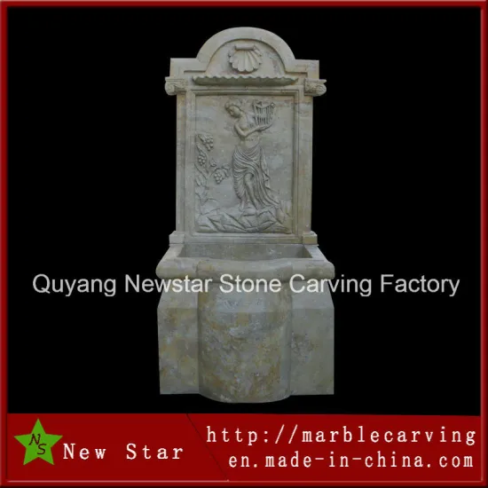 Landscape Wall Marble Water Fountain Stone Carving