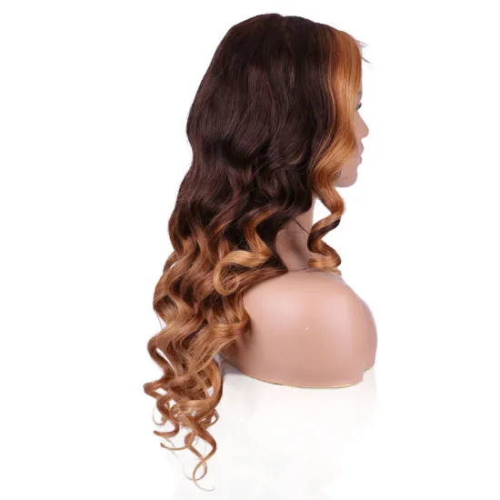 Wholesale Soft Beauty Straight Front Cheap 360 Full Lace Frontal with Baby Hair, 4x4 Closure Highlighted 100% Human Hair Wigs