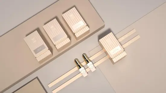 Glod Luxury Cosmetic Box Containers