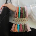 Groothandel Tassel Siliconen Keychain Bracelet Polslee Bangle