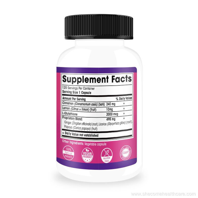 Skin whitening Reduces cell damage including glutamine