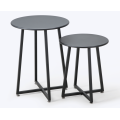 Modern Industrial Style Iron Side Table in Black
