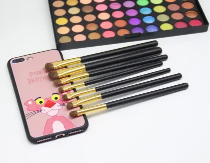 makeup brush set silver handl eye makeup brushes