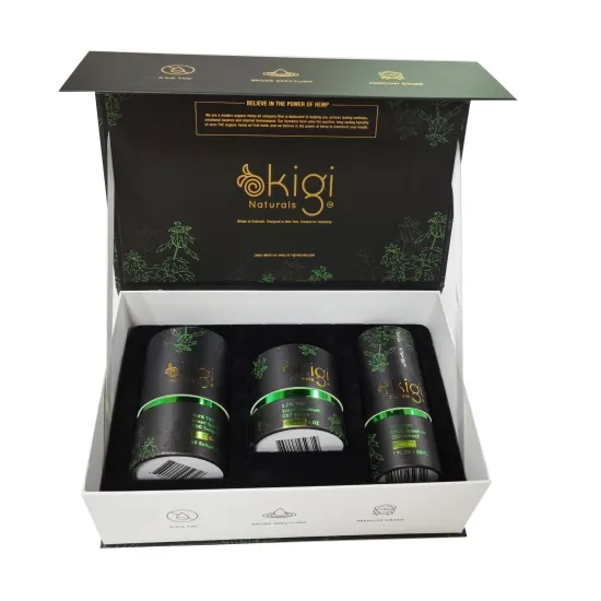 Wholesale Full foil luxury black box for Tea