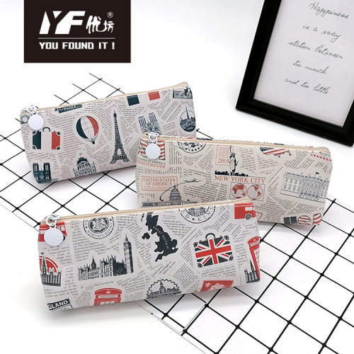 Hot sale magazine design style PU pencil case