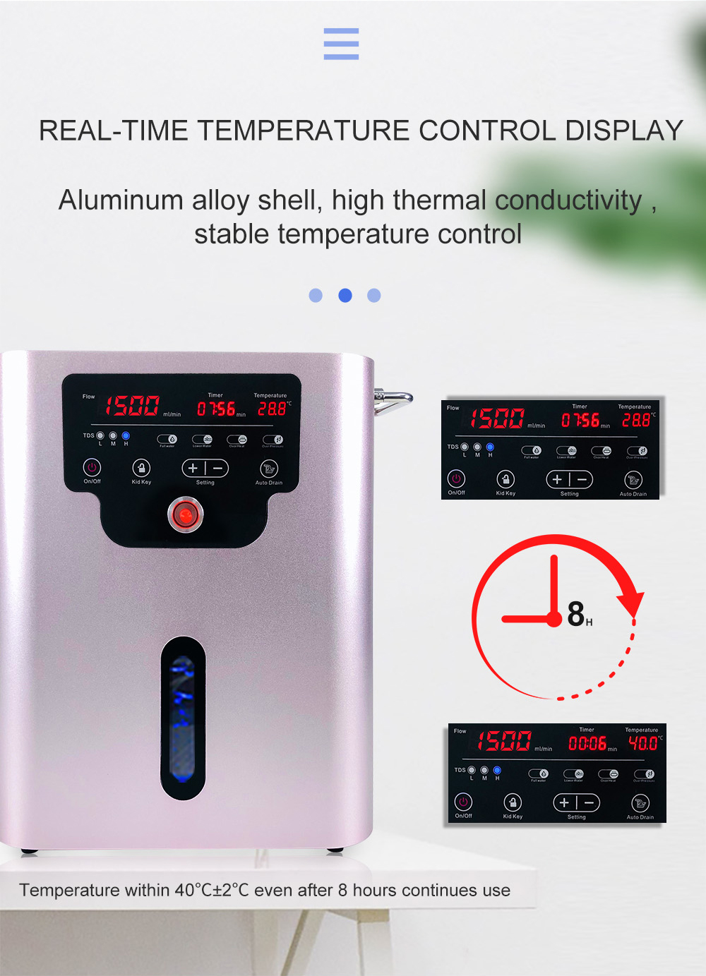 H2 Generator Home Breathing Oxyhydrogen Machine Hydrogen Oxygen Generator 600ml 900ml Hydrogen Inhalation Machine