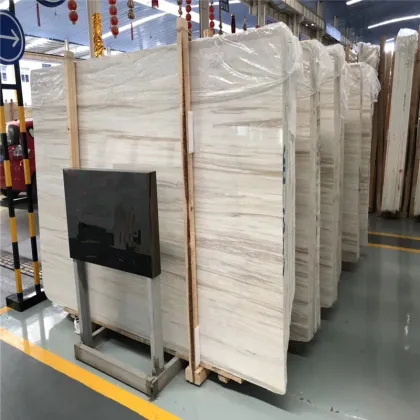 Eurasian Bianco Rosa Slab and Tiles - Top Quality Eurasia White Wood Vein Marble