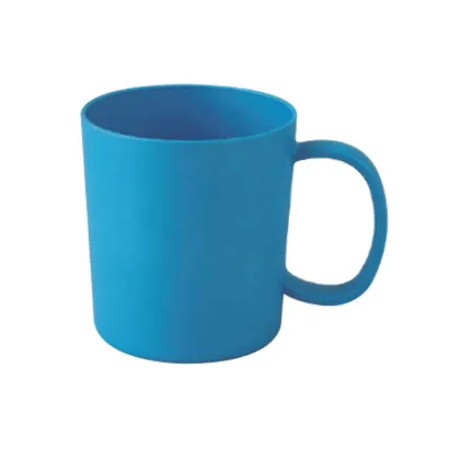Light Blue PLA Plastic Drinking Cup with Comfortable Handle - 500ml Mouthwash Cup