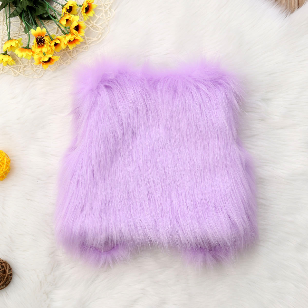 Cathery Fashion New Girls Kids Faux Fur Vest Waistcoat Baby Girl Warm Winter Coat Outwear Jacket
