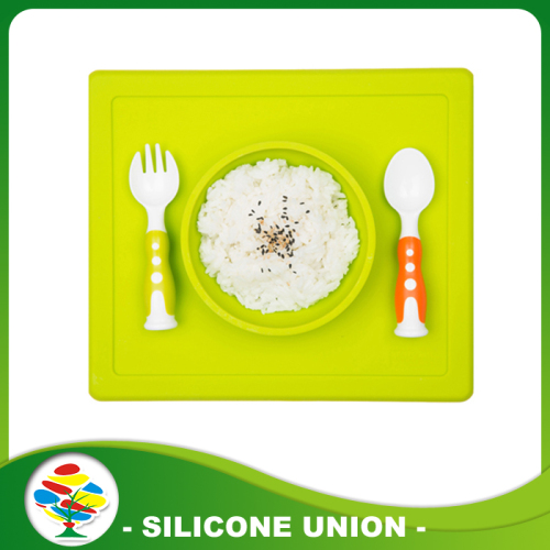 Plastik silikon berkualiti dengan mangkuk untuk bayi