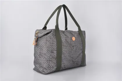 Nylon and Saffiano Leather Rains Duffle Multi-purpose Bag