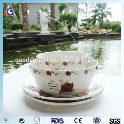 Plain ceramic dinnerware set bone china bowl