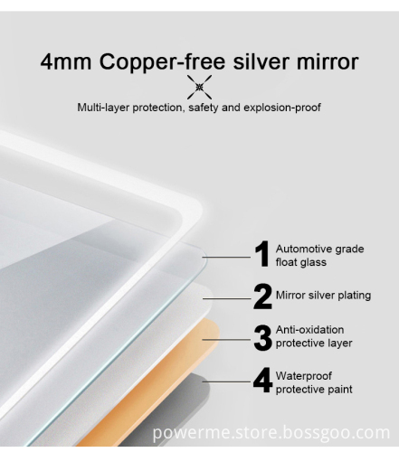 Modern Style wall mounted bathroom mirror with lights